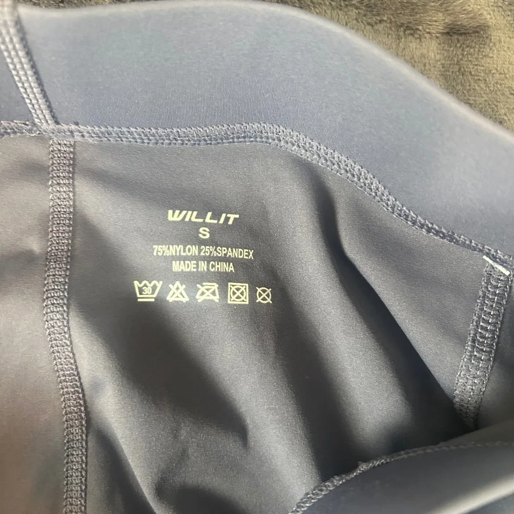 Willit‎ Compression Leggings Mens Small Gray Athletic Tights Pockets